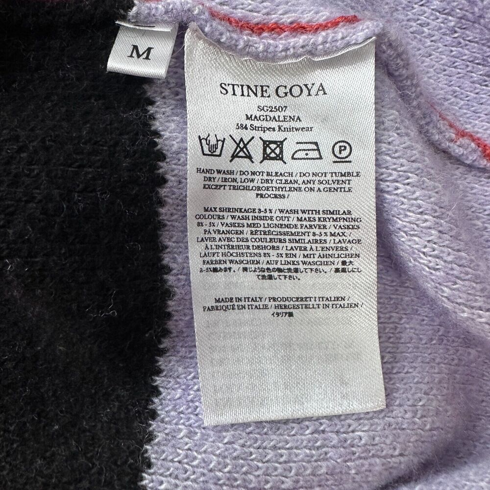 Stine Goya Magdalena Stripe Sweater‎ Women's Medium Pink Purple Yellow Pullover - Picture 7 of 10